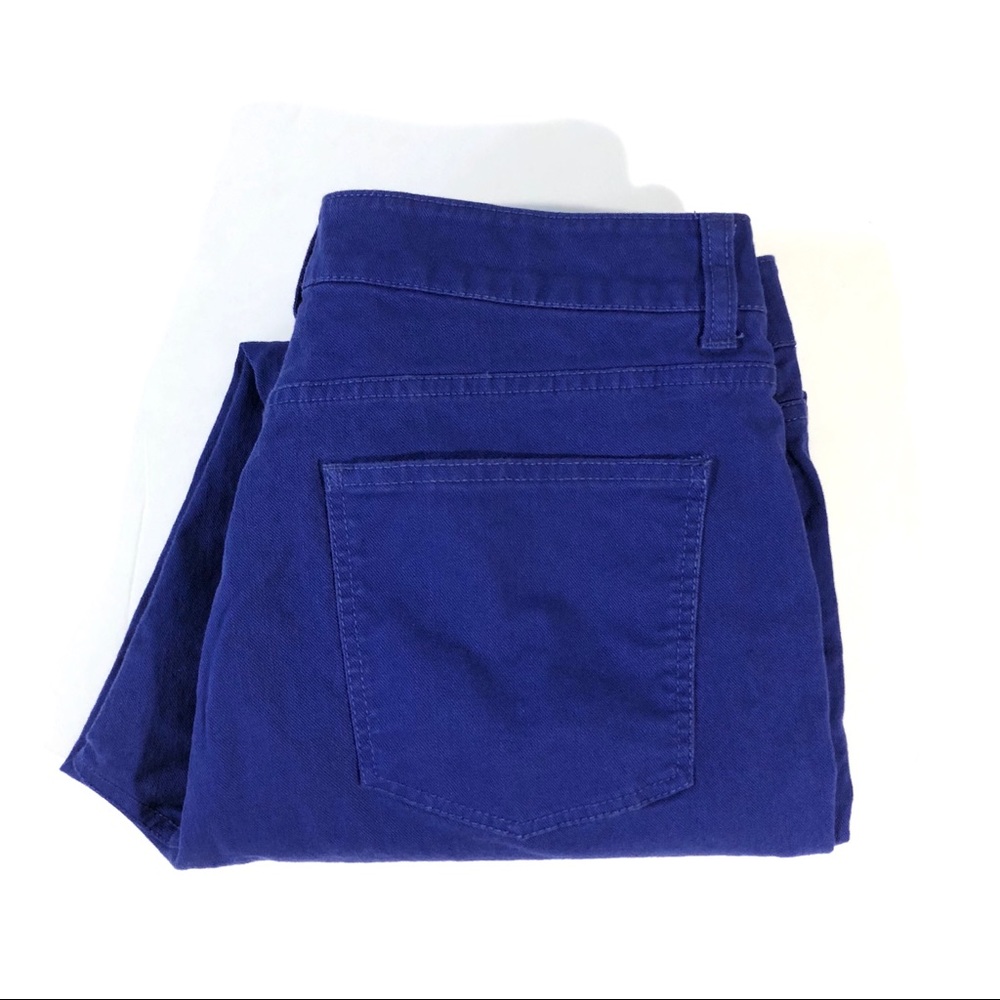 Talbots Periwinkle Blue Mid Rise Stretch Heritage Slim Ankle Jeans